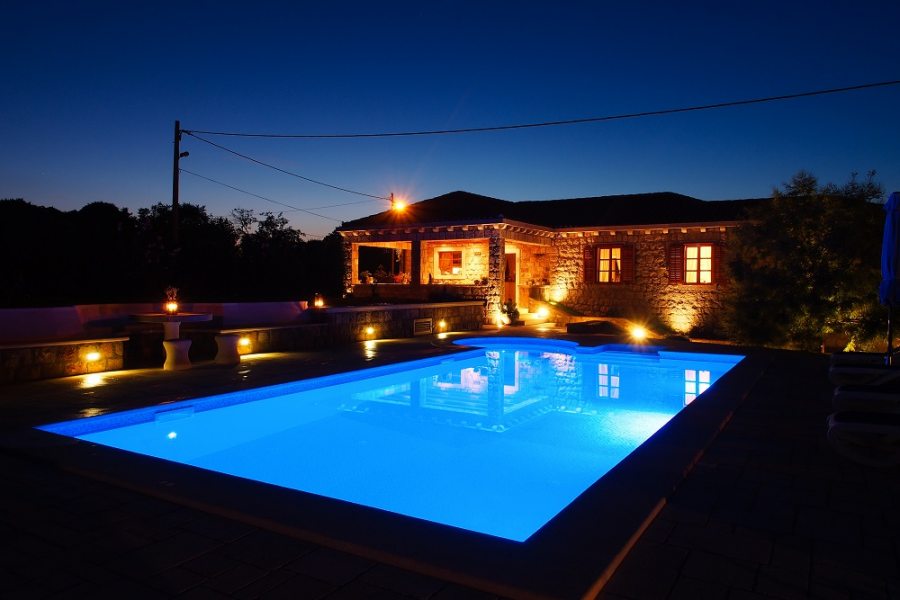 Villa Sole at night